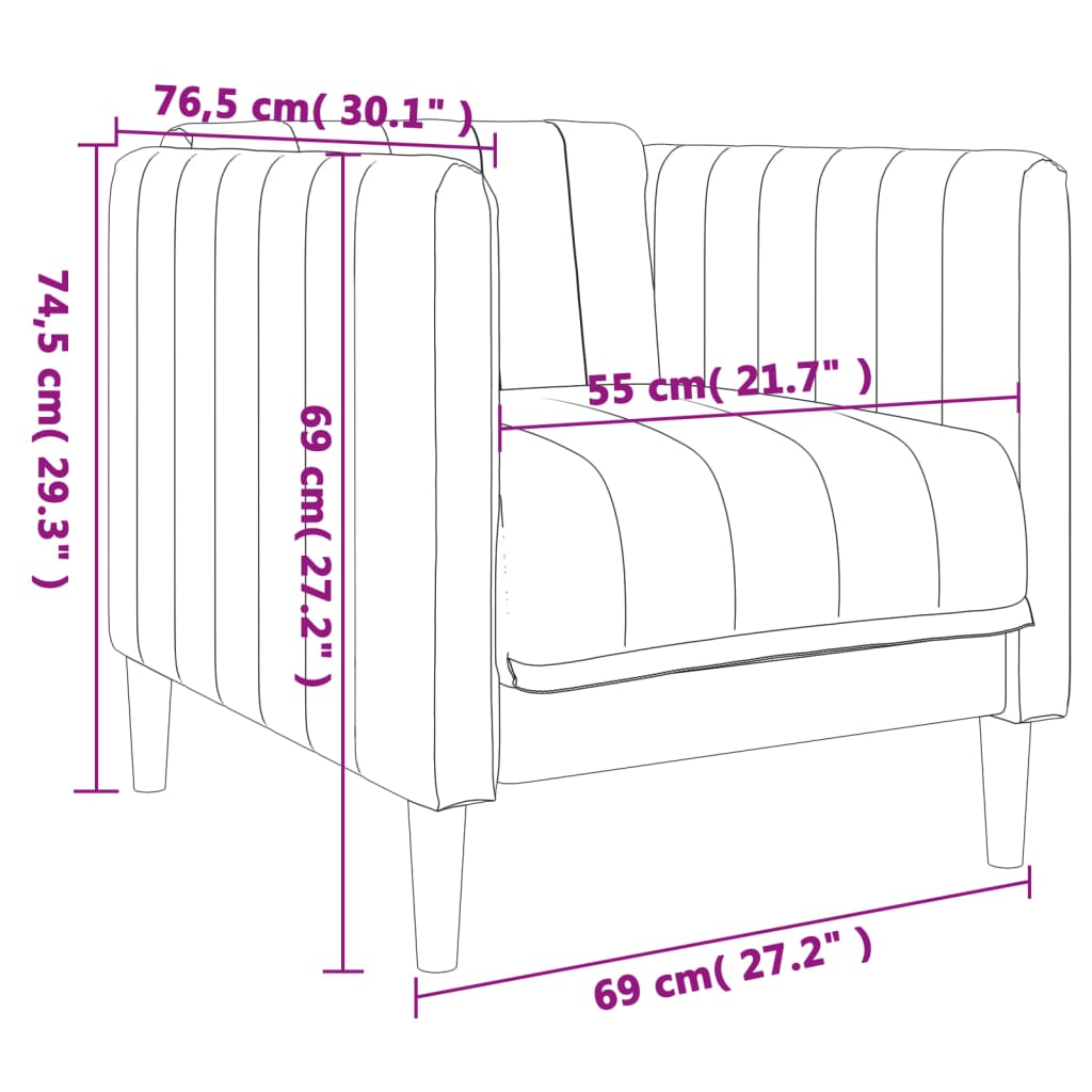 3-delige Loungeset stof crèmekleurig is nu te koop bij PeponiXL, paradijselijk wonen!