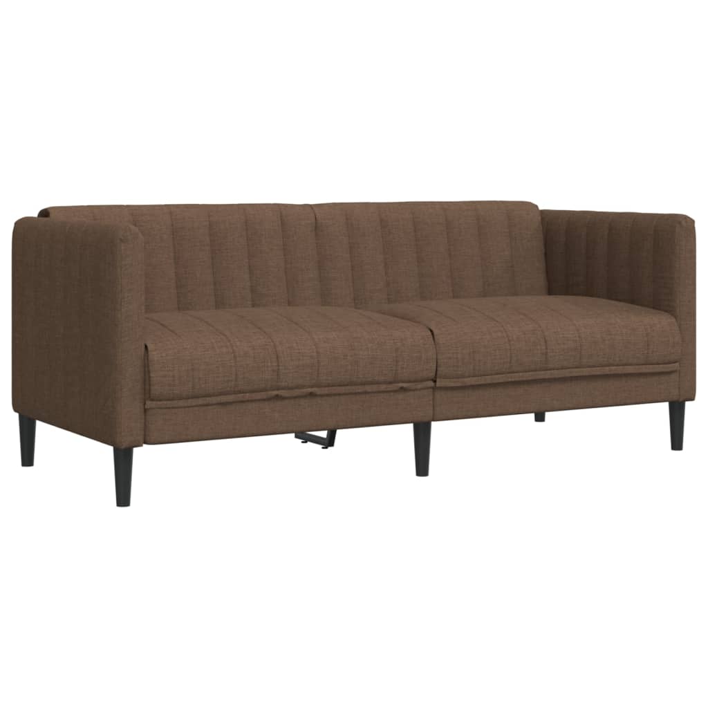 3-delige Loungeset stof bruin is nu te koop bij PeponiXL, paradijselijk wonen!