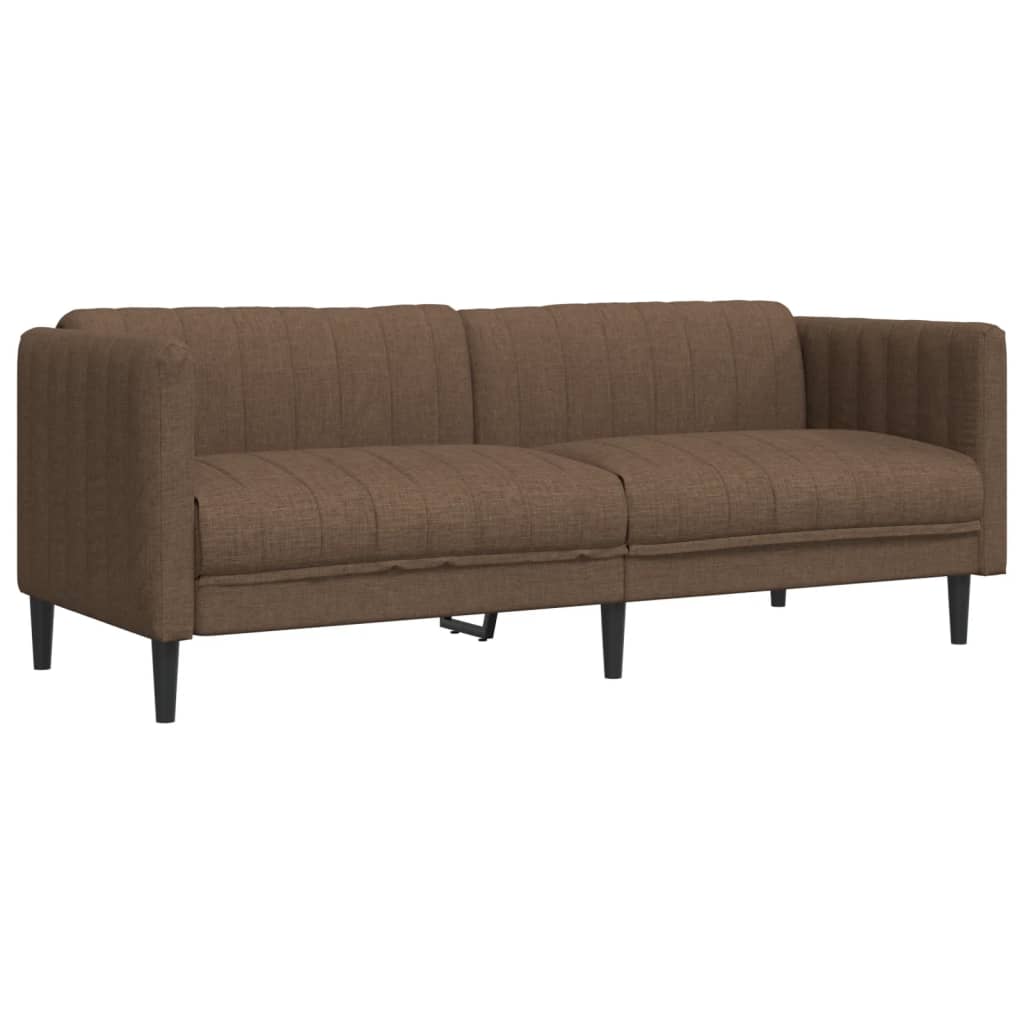 3-delige Loungeset stof bruin is nu te koop bij PeponiXL, paradijselijk wonen!