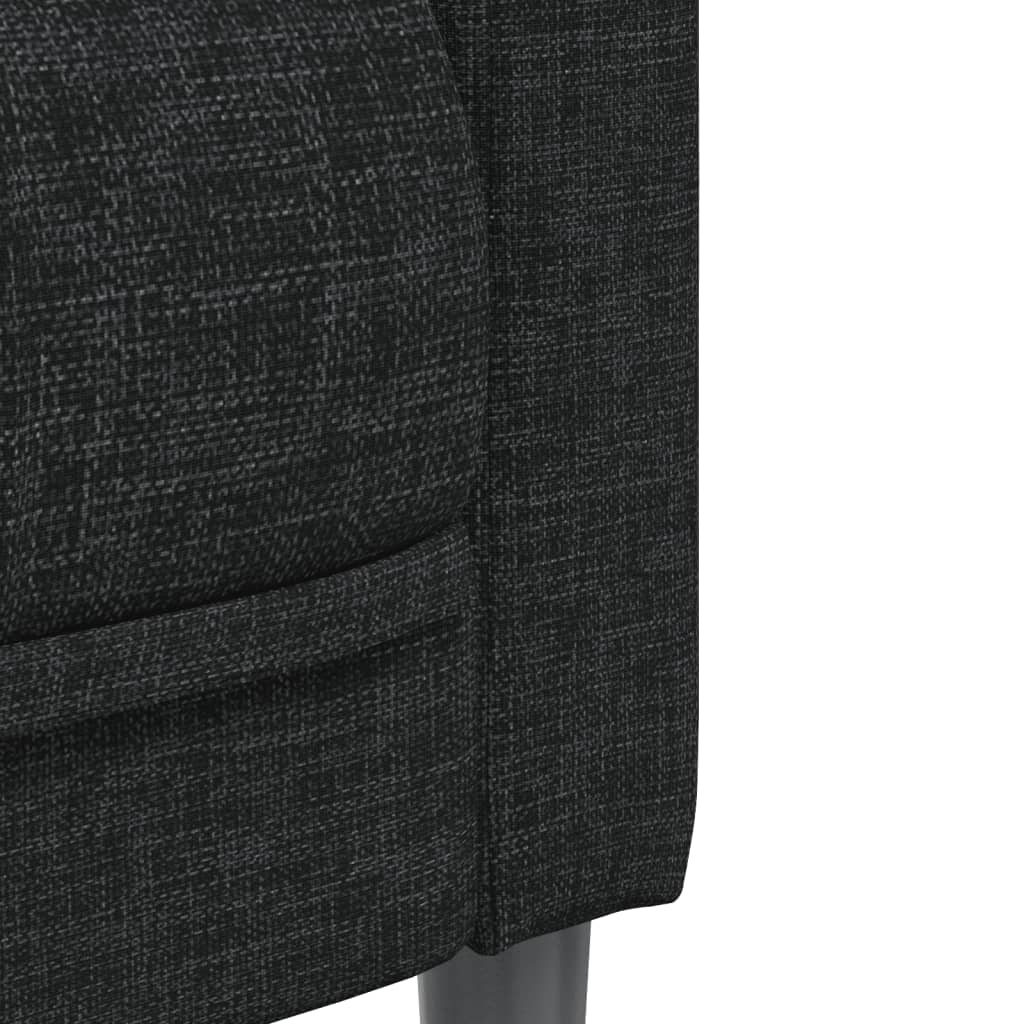 2-delige Loungeset stof zwart is nu te koop bij PeponiXL, paradijselijk wonen!