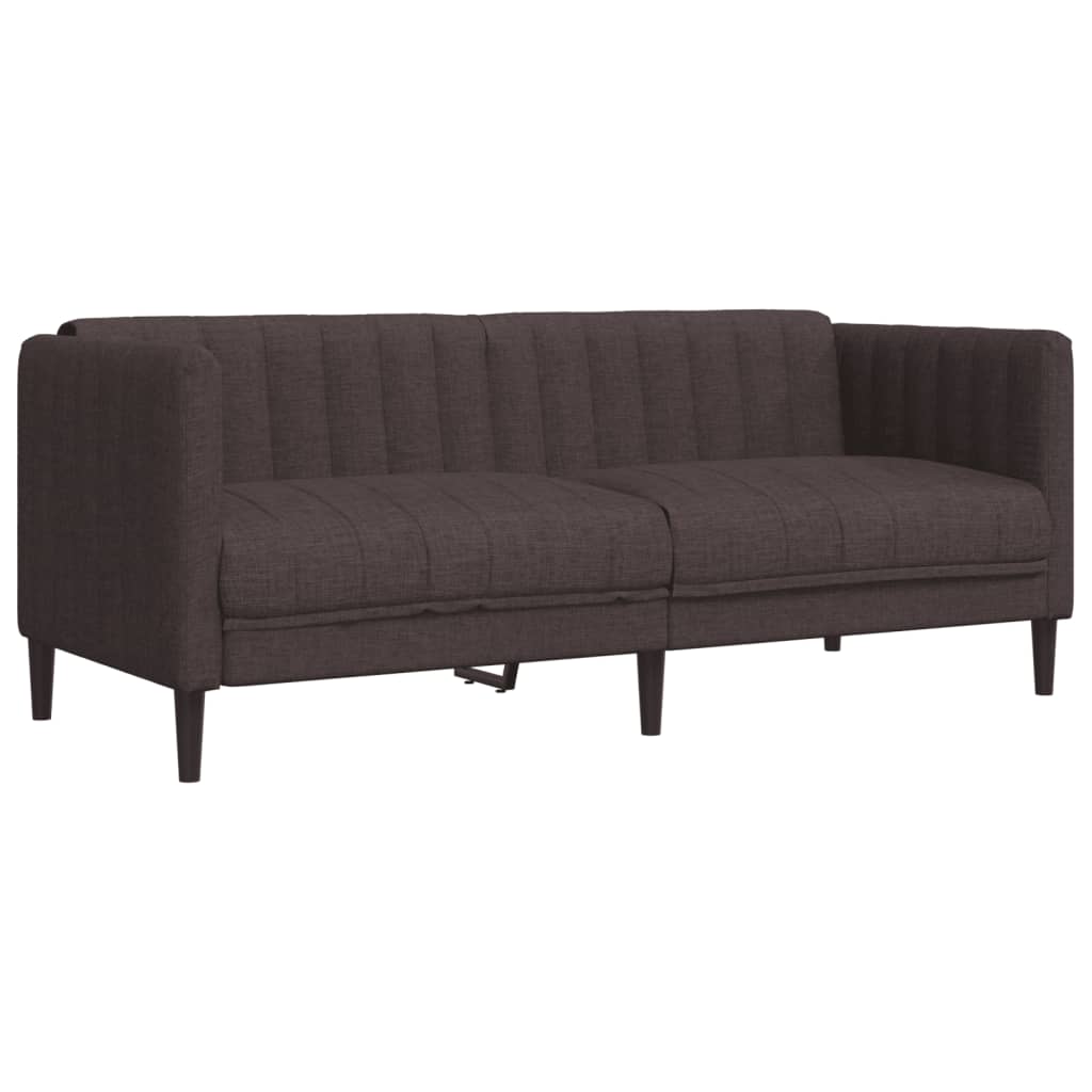 2-delige Loungeset stof donkerbruin is nu te koop bij PeponiXL, paradijselijk wonen!