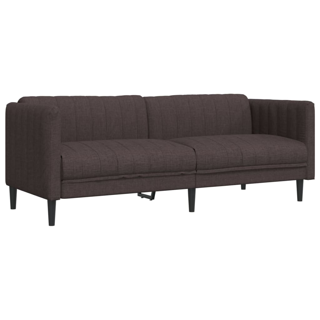 2-delige Loungeset stof donkerbruin is nu te koop bij PeponiXL, paradijselijk wonen!