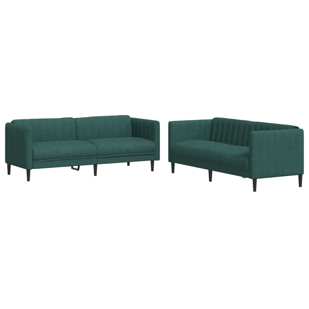 2-delige Loungeset stof donkergroen is nu te koop bij PeponiXL, paradijselijk wonen!