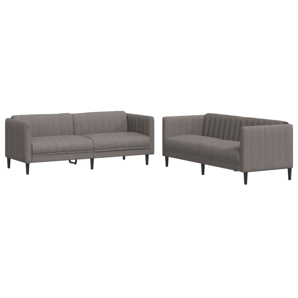 2-delige Loungeset stof taupe is nu te koop bij PeponiXL, paradijselijk wonen!