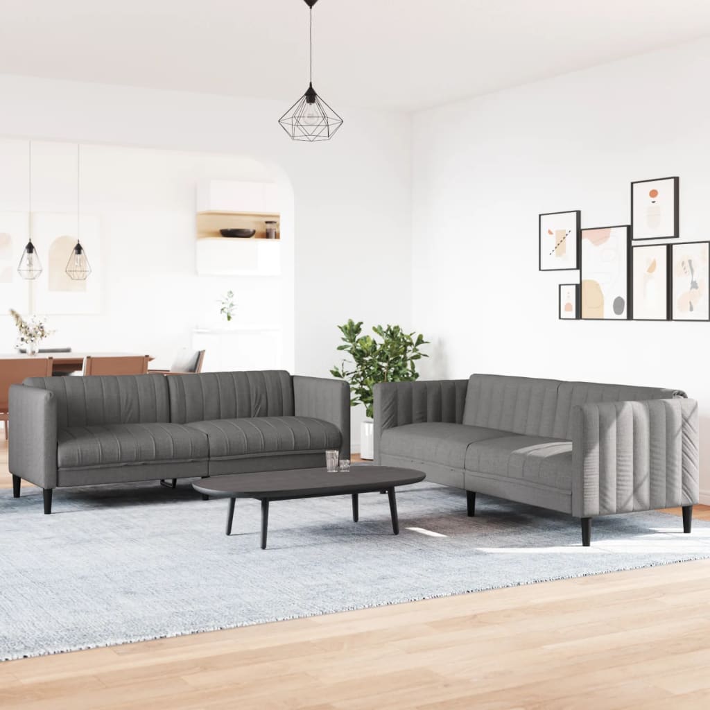 2-delige Loungeset stof taupe is nu te koop bij PeponiXL, paradijselijk wonen!