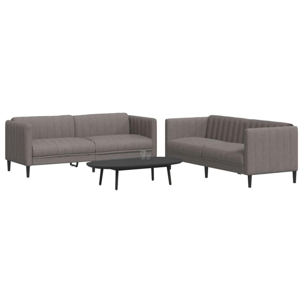2-delige Loungeset stof taupe is nu te koop bij PeponiXL, paradijselijk wonen!