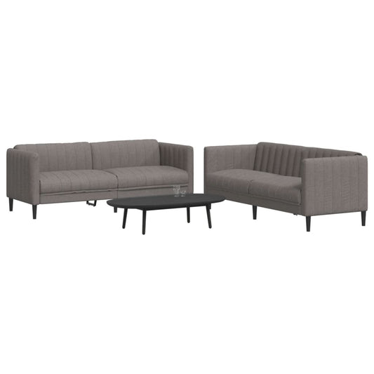 2-delige Loungeset stof taupe is nu te koop bij PeponiXL, paradijselijk wonen!