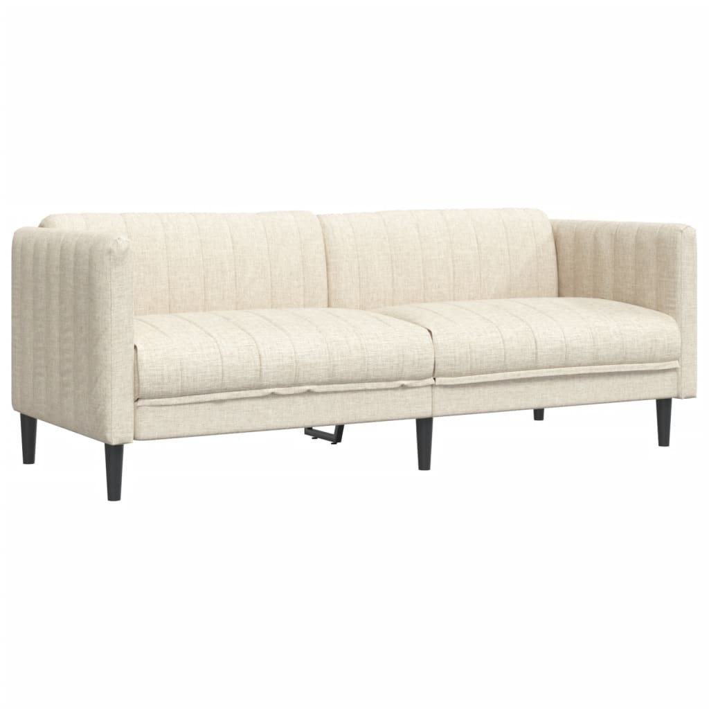 2-delige Loungeset stof crèmekleurig is nu te koop bij PeponiXL, paradijselijk wonen!