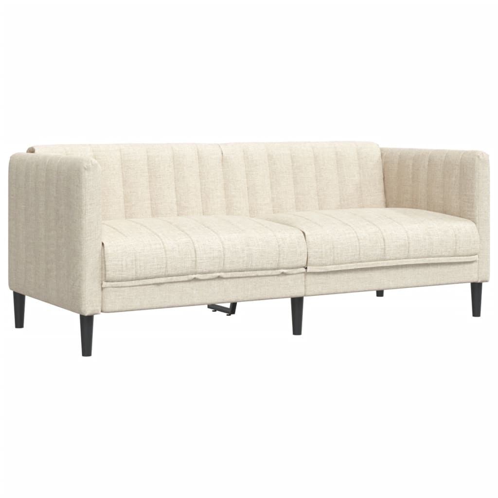 2-delige Loungeset stof crèmekleurig is nu te koop bij PeponiXL, paradijselijk wonen!