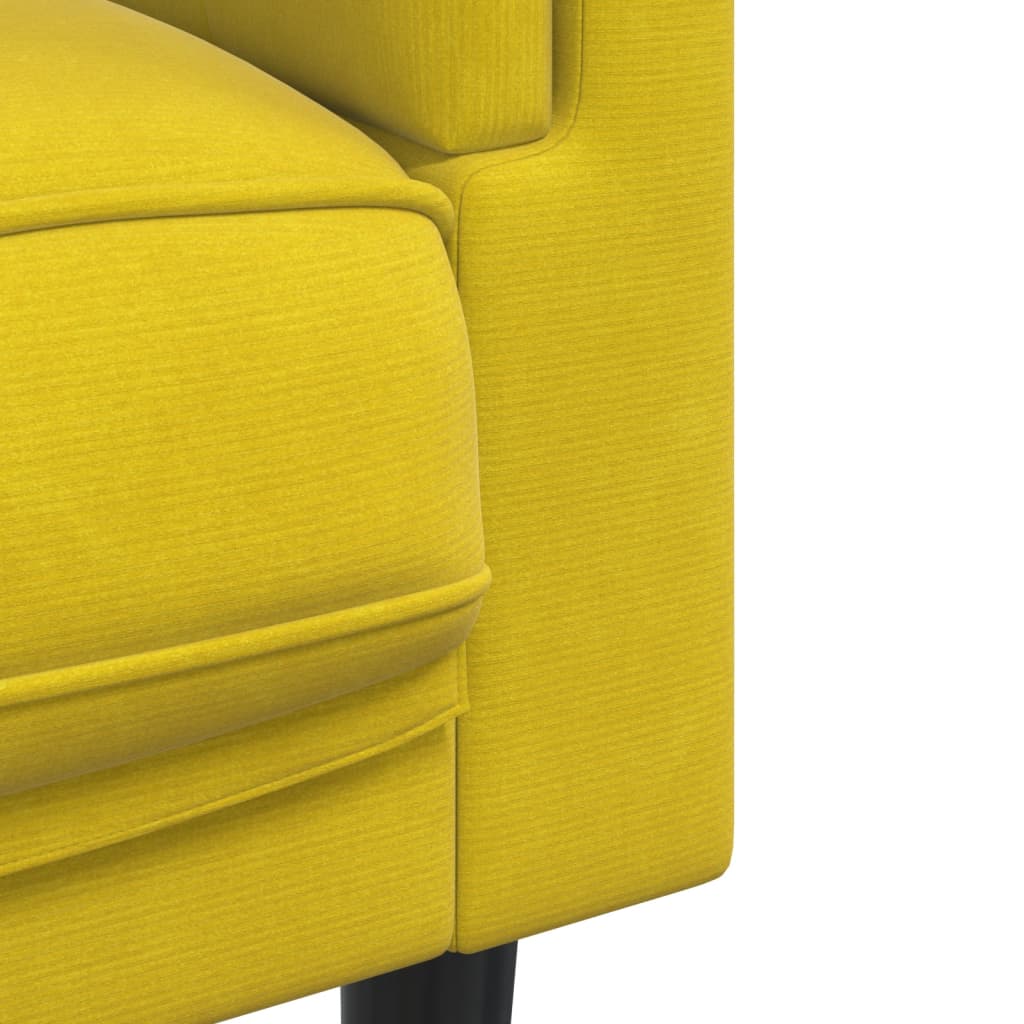 3-delige Loungeset met kussens fluweel geel is nu te koop bij PeponiXL, paradijselijk wonen!