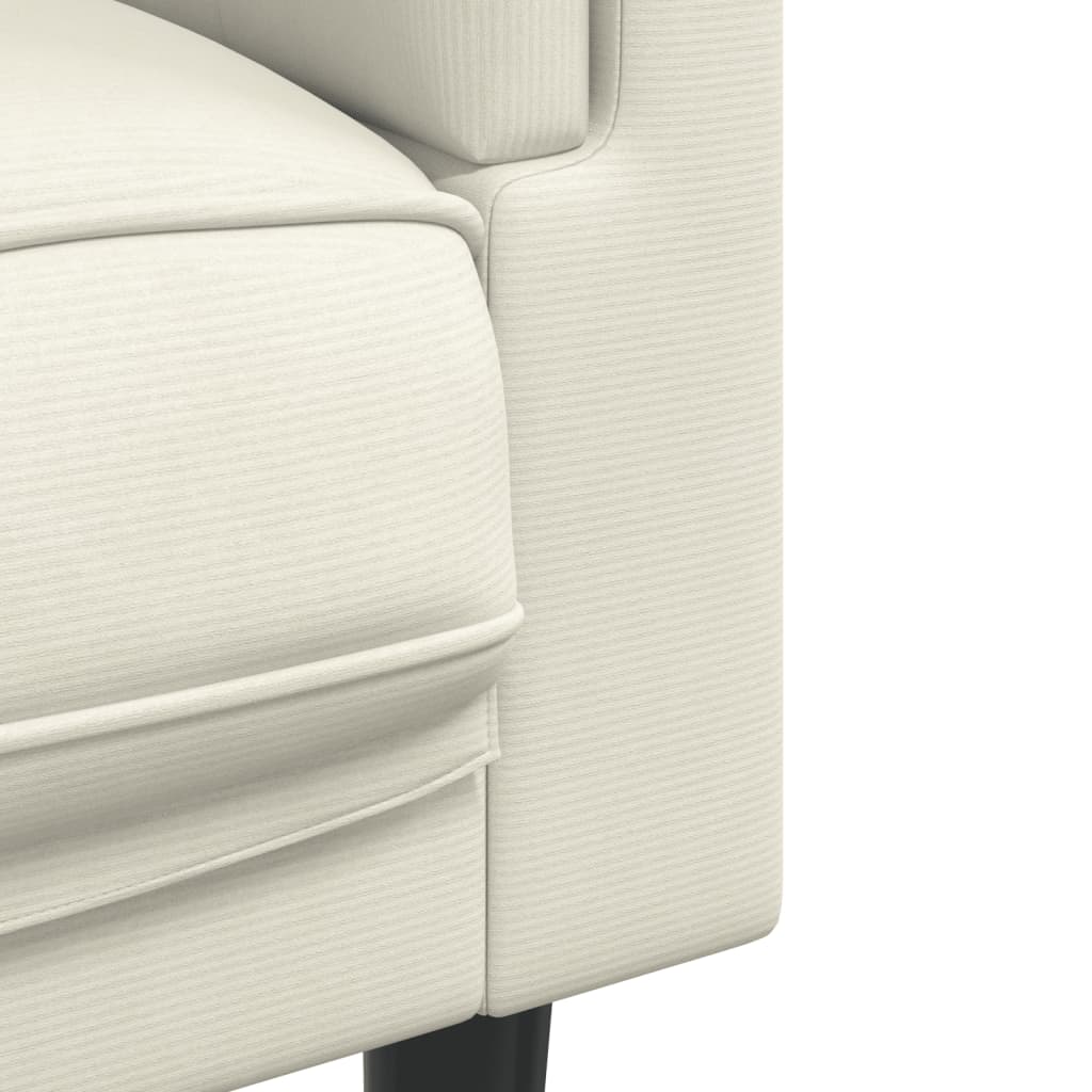 3-delige Loungeset met kussens fluweel crèmekleurig is nu te koop bij PeponiXL, paradijselijk wonen!