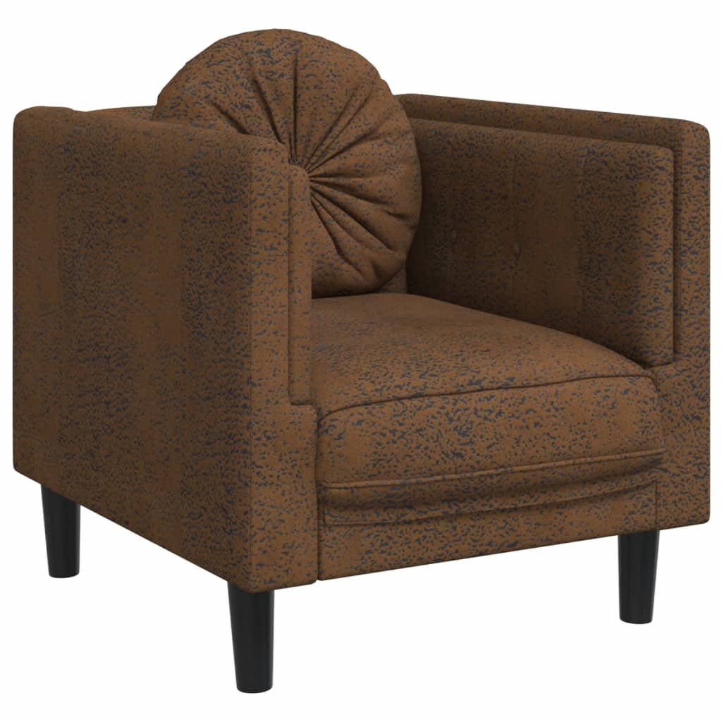 3-delige Loungeset met kussens fluweel bruin is nu te koop bij PeponiXL, paradijselijk wonen!
