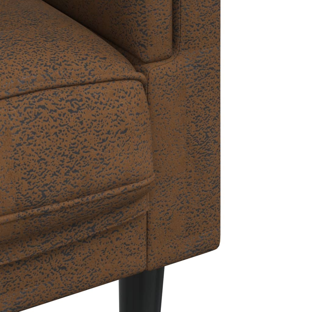 3-delige Loungeset met kussens fluweel bruin is nu te koop bij PeponiXL, paradijselijk wonen!