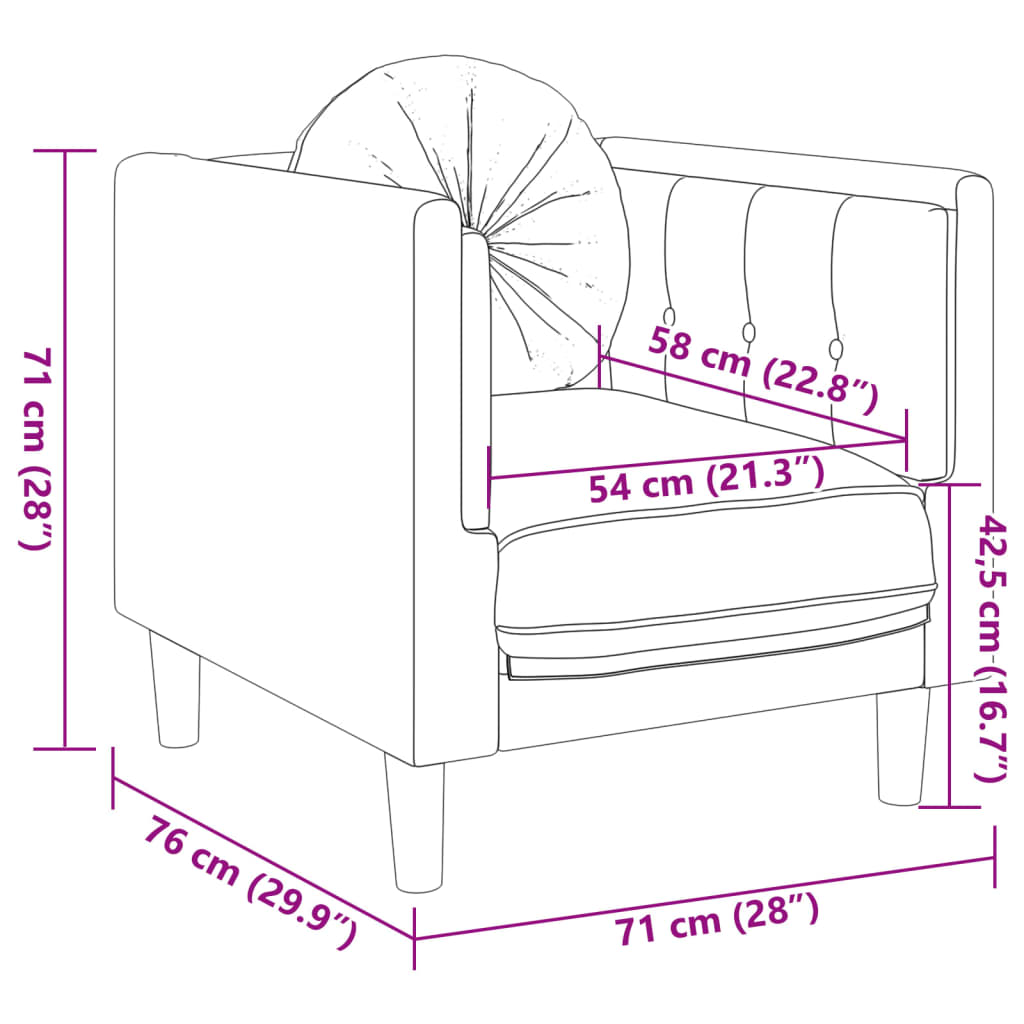 3-delige Loungeset met kussens fluweel bruin is nu te koop bij PeponiXL, paradijselijk wonen!