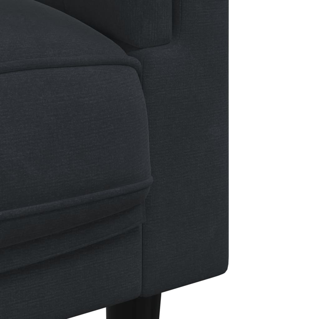 2-delige Loungeset met kussens fluweel zwart is nu te koop bij PeponiXL, paradijselijk wonen!