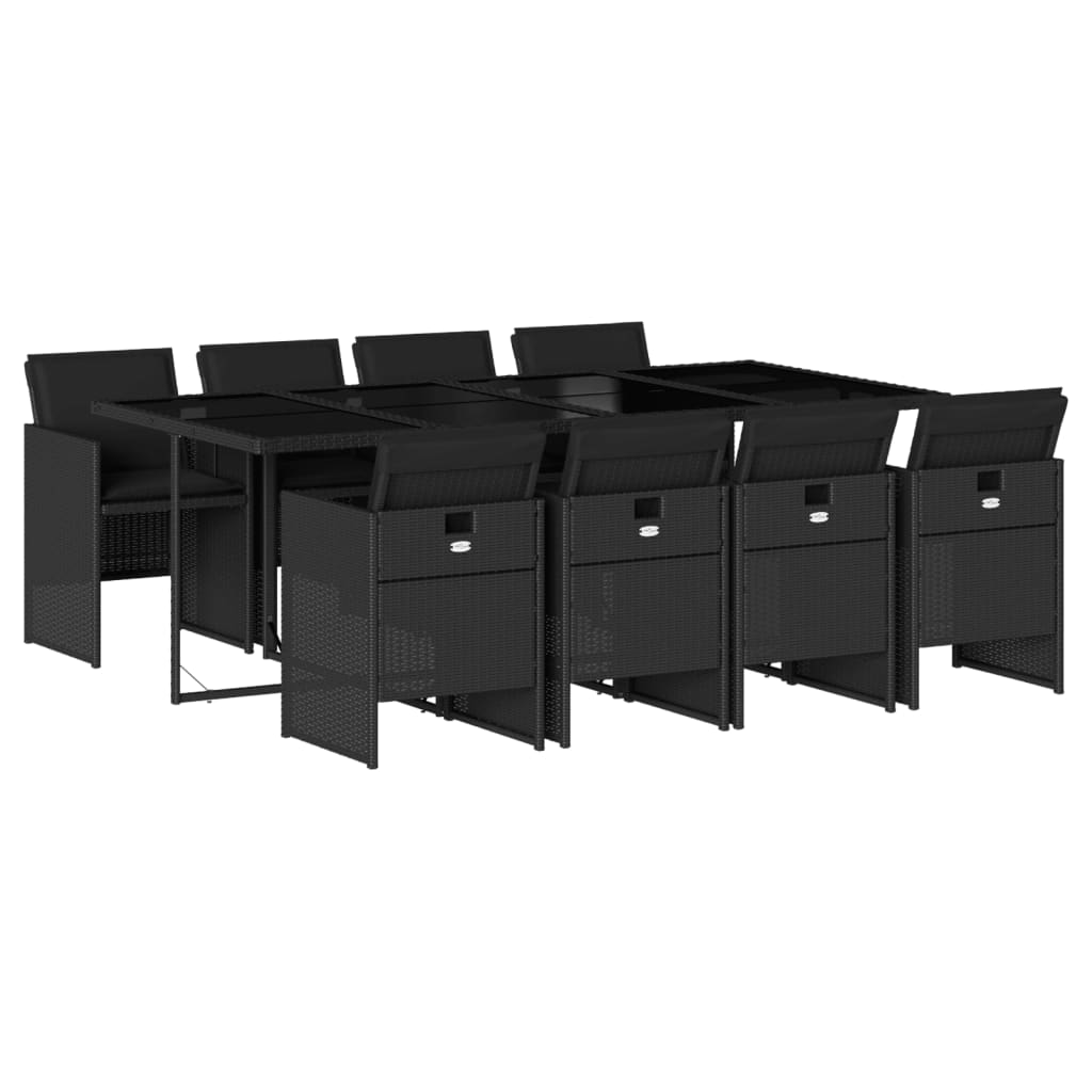 9-delige Tuinset poly rattan zwart is nu te koop bij PeponiXL, paradijselijk wonen!
