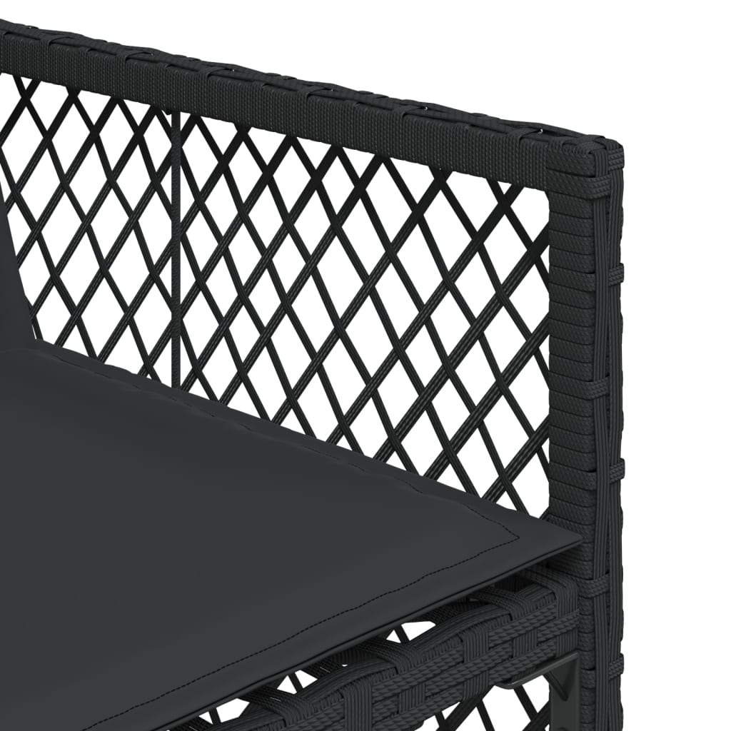 7-delige Tuinset met kussens poly rattan zwart is nu te koop bij PeponiXL, paradijselijk wonen!