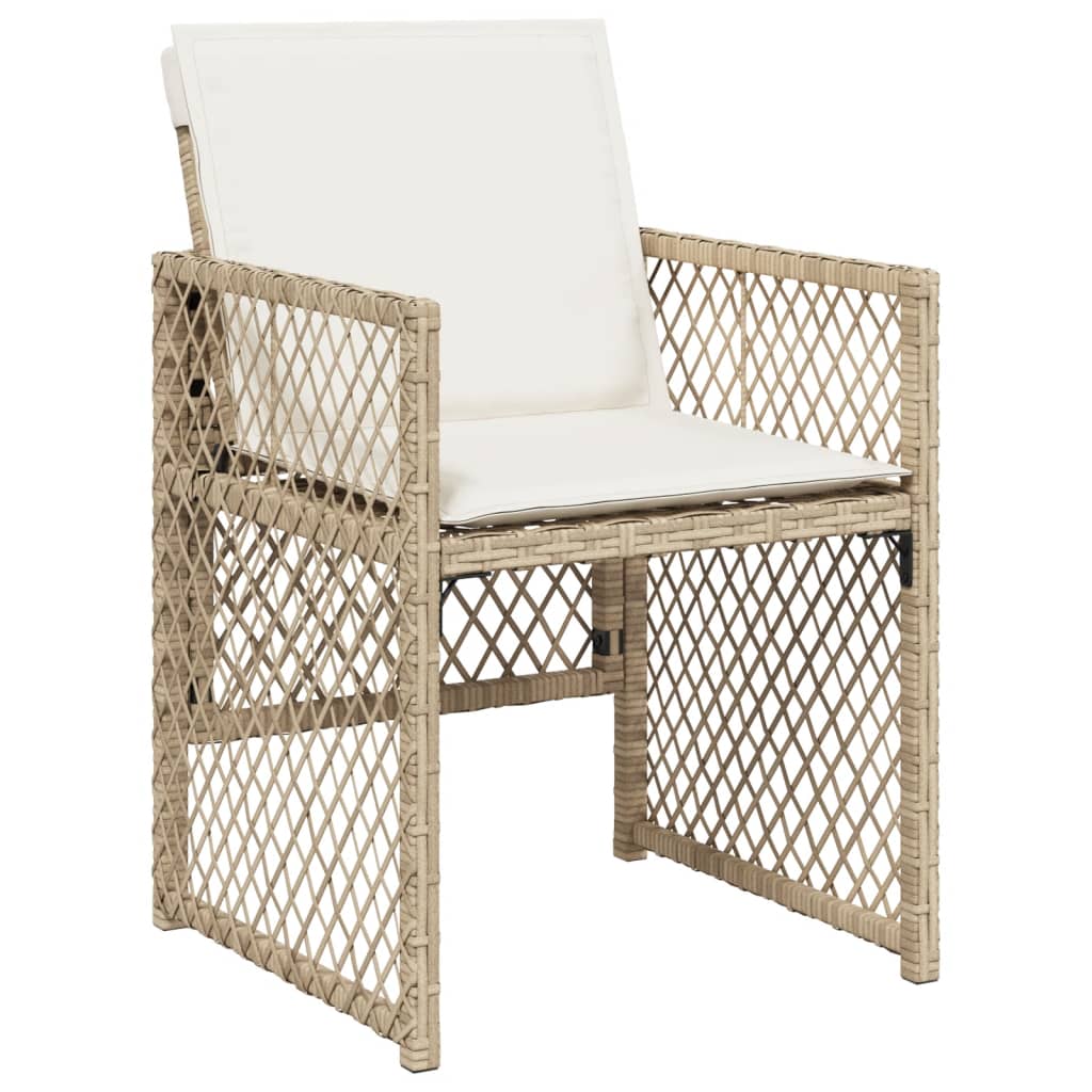 7-delige Tuinset met kussens poly rattan beige is nu te koop bij PeponiXL, paradijselijk wonen!