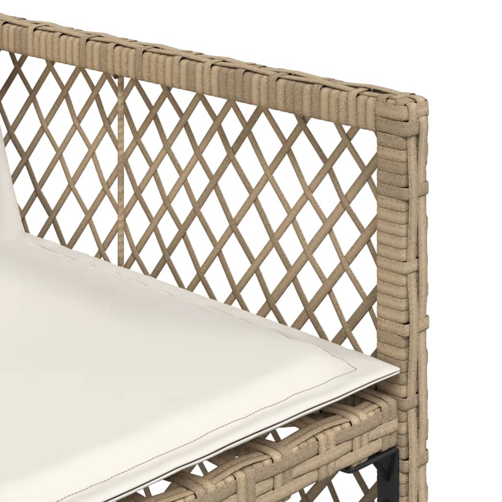 7-delige Tuinset met kussens poly rattan beige is nu te koop bij PeponiXL, paradijselijk wonen!