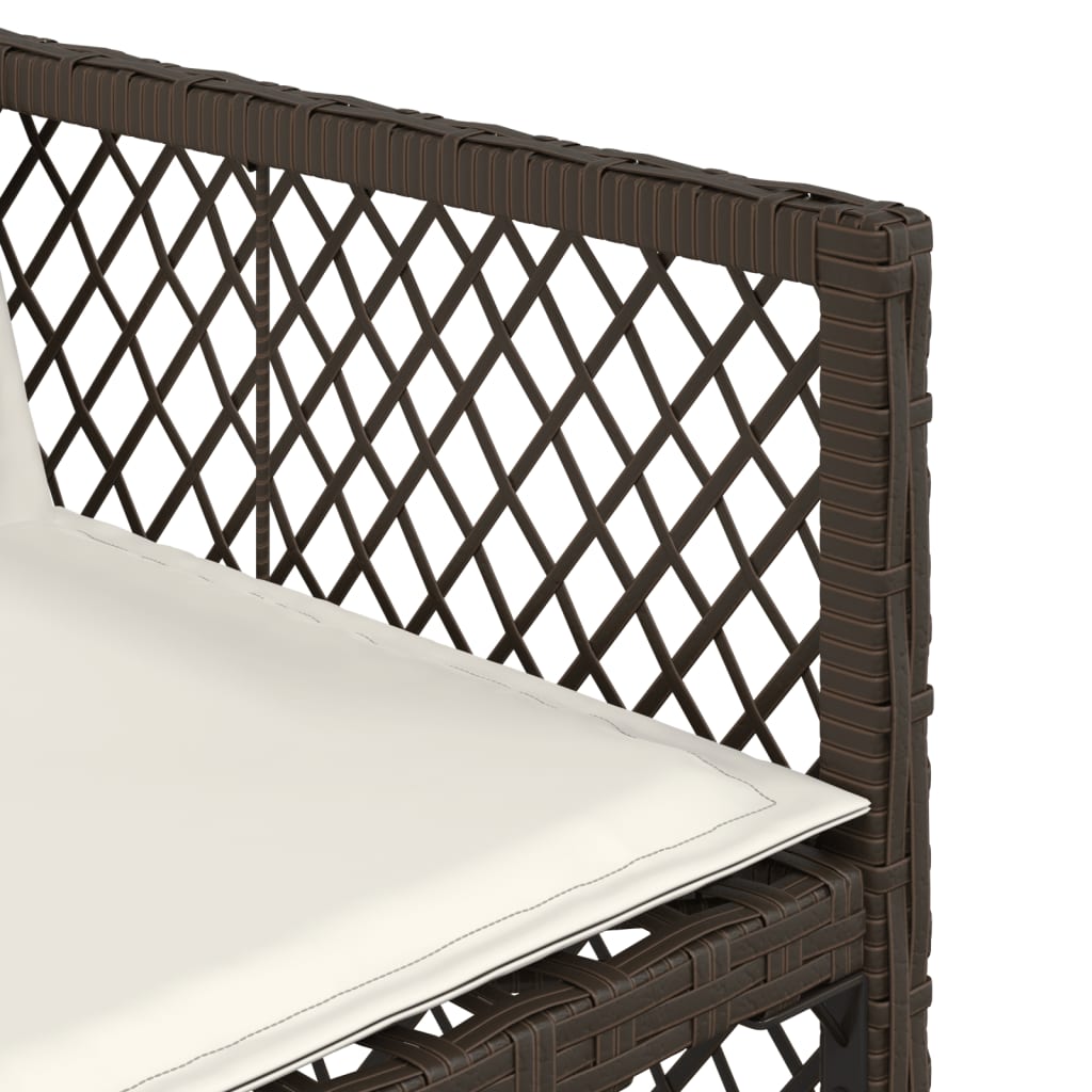 9-delige Tuinset met kussens poly rattan bruin is nu te koop bij PeponiXL, paradijselijk wonen!