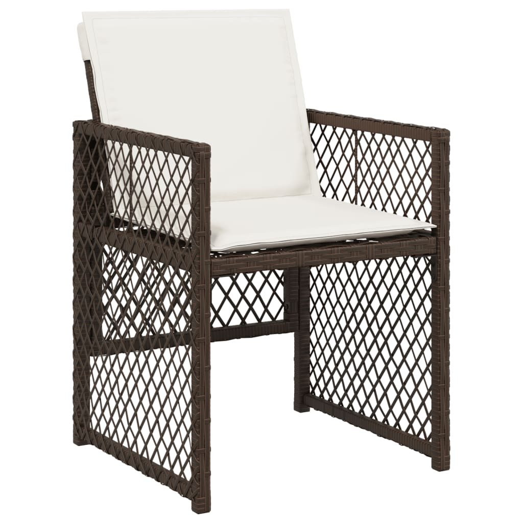 11-delige Tuinset met kussens poly rattan bruin is nu te koop bij PeponiXL, paradijselijk wonen!