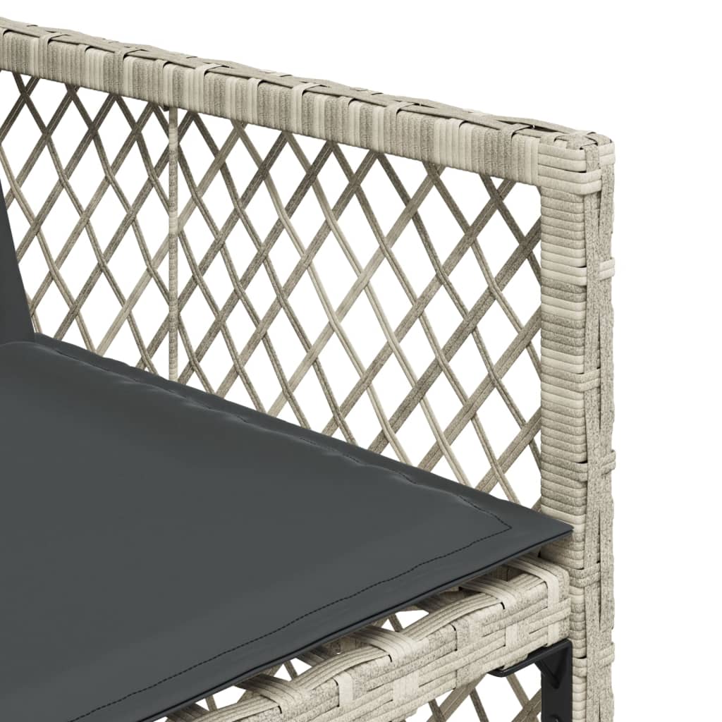 11-delige Tuinset met kussens poly rattan lichtgrijs is nu te koop bij PeponiXL, paradijselijk wonen!