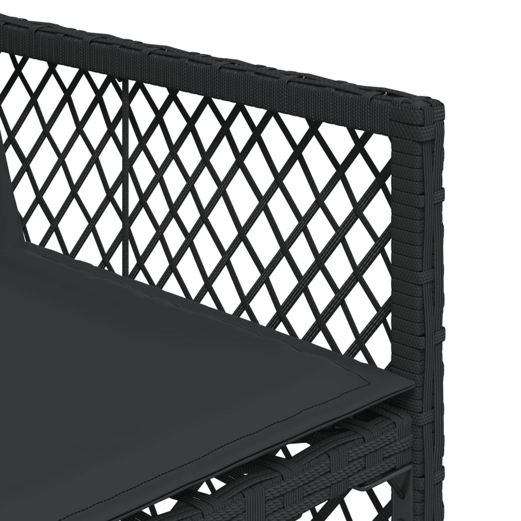 13-delige Tuinset met kussens poly rattan zwart is nu te koop bij PeponiXL, paradijselijk wonen!