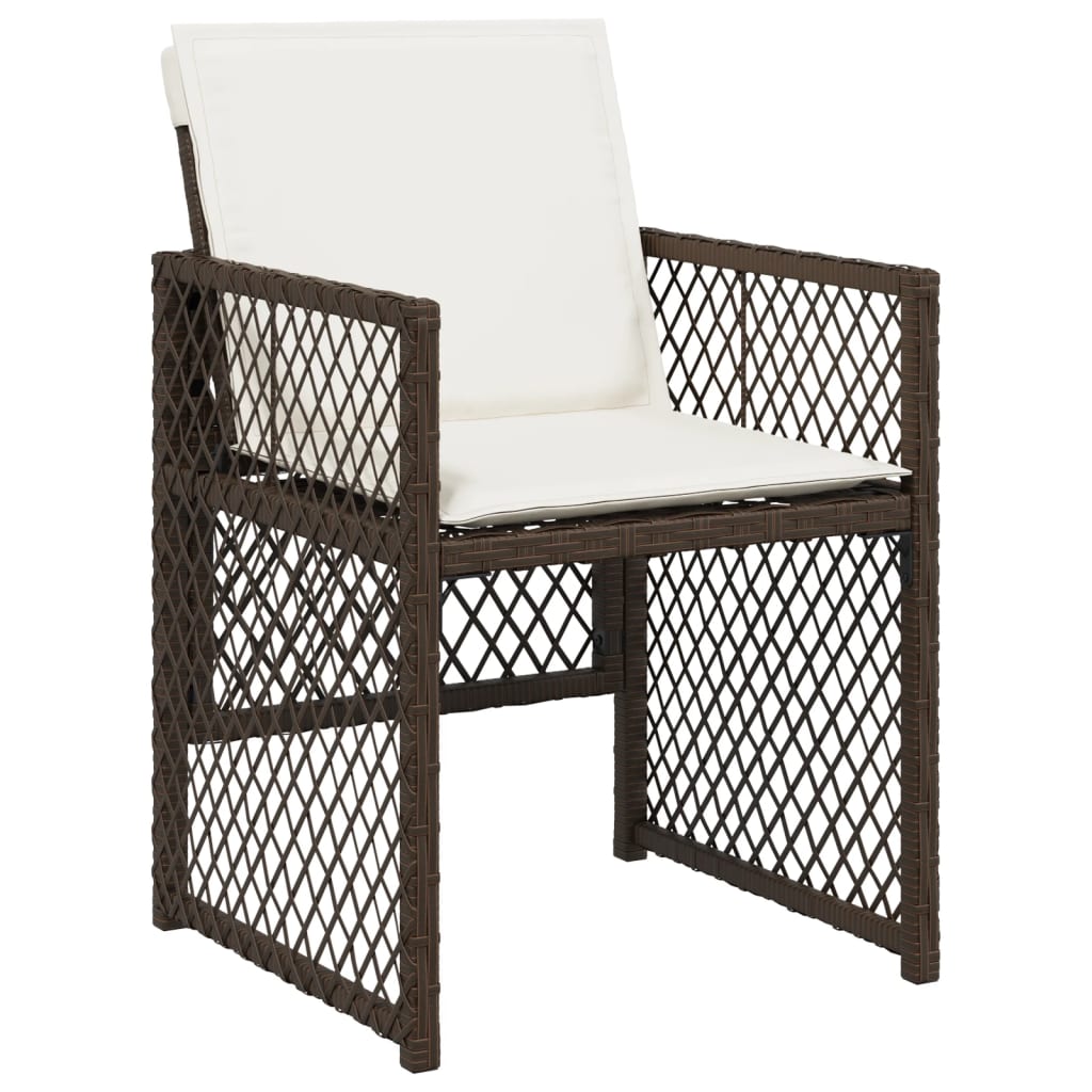 13-delige Tuinset met kussens poly rattan bruin is nu te koop bij PeponiXL, paradijselijk wonen!