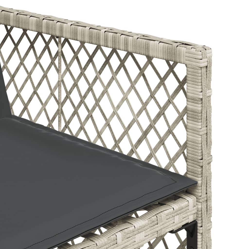 13-delige Tuinset met kussens poly rattan lichtgrijs is nu te koop bij PeponiXL, paradijselijk wonen!
