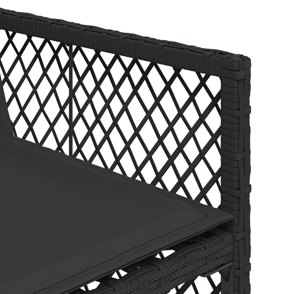 9-delige Tuinset poly rattan zwart is nu te koop bij PeponiXL, paradijselijk wonen!