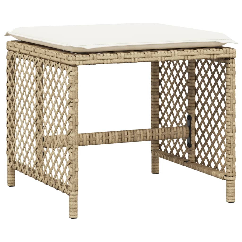 9-delige Tuinset met kussens poly rattan beige is nu te koop bij PeponiXL, paradijselijk wonen!