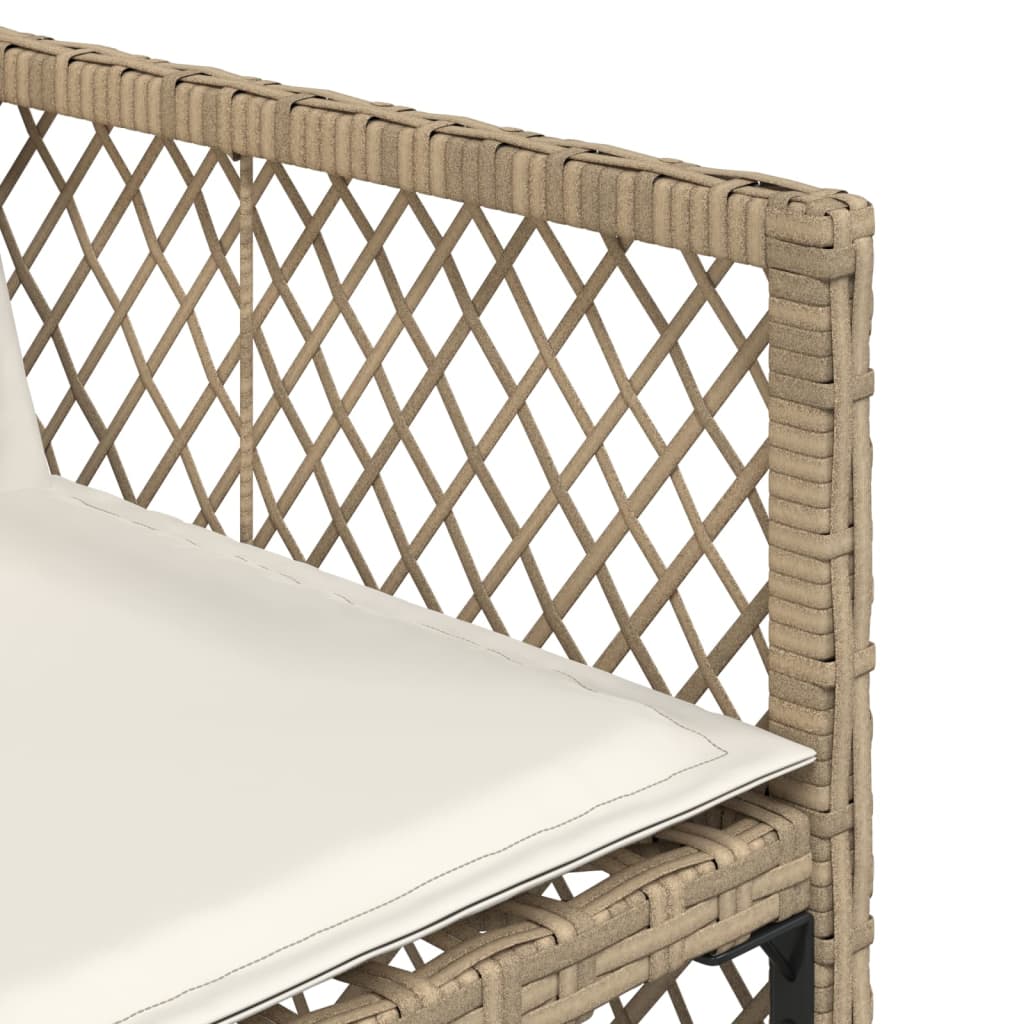 9-delige Tuinset met kussens poly rattan beige is nu te koop bij PeponiXL, paradijselijk wonen!