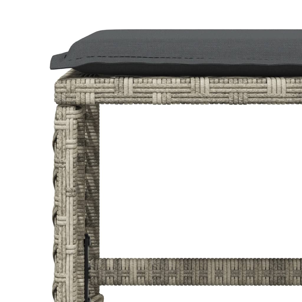 9-delige Tuinset met kussens poly rattan lichtgrijs is nu te koop bij PeponiXL, paradijselijk wonen!