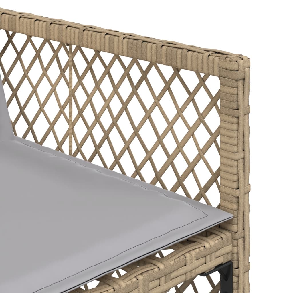 9-delige Tuinset met kussens poly rattan beige is nu te koop bij PeponiXL, paradijselijk wonen!