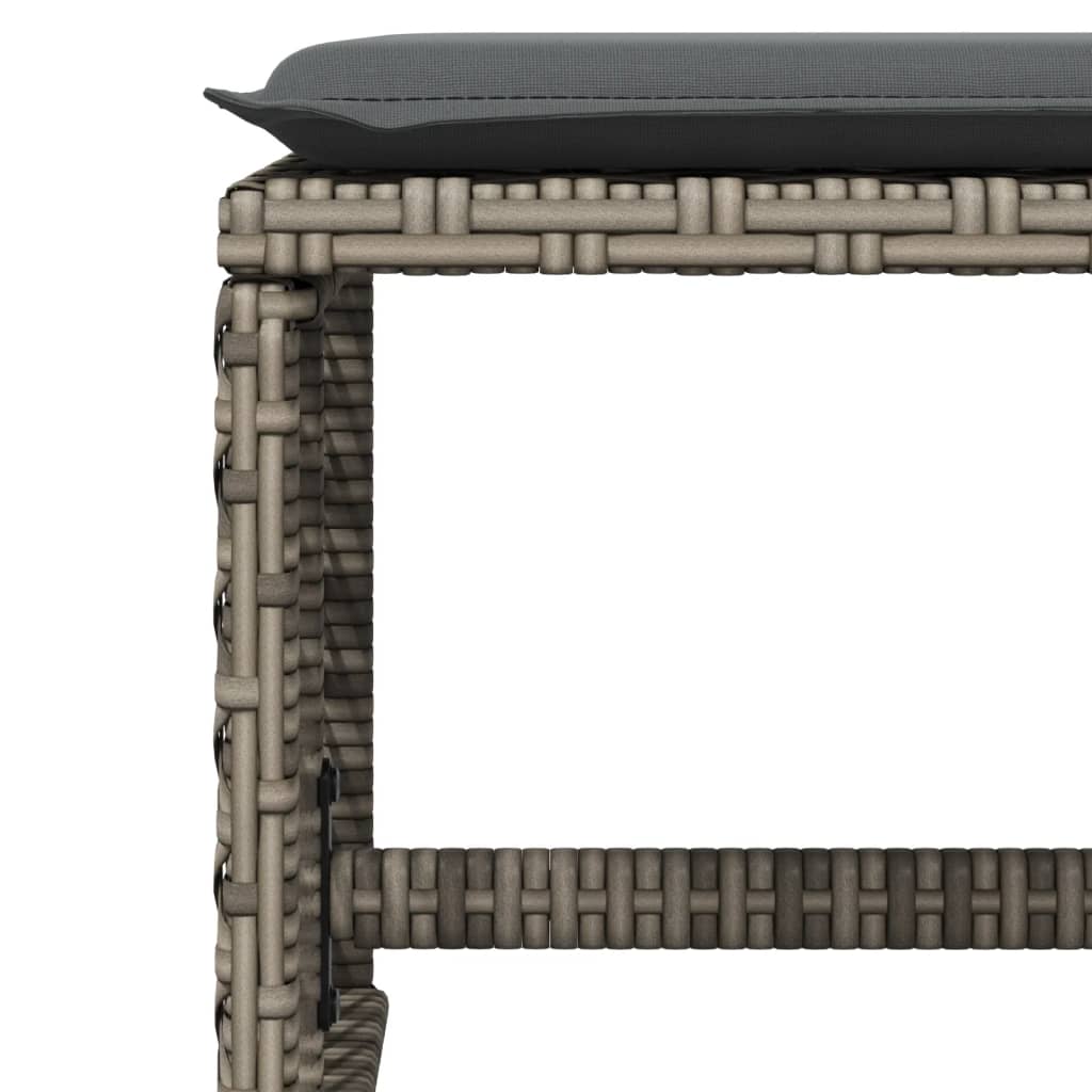 9-delige Tuinset met kussens poly rattan grijs is nu te koop bij PeponiXL, paradijselijk wonen!
