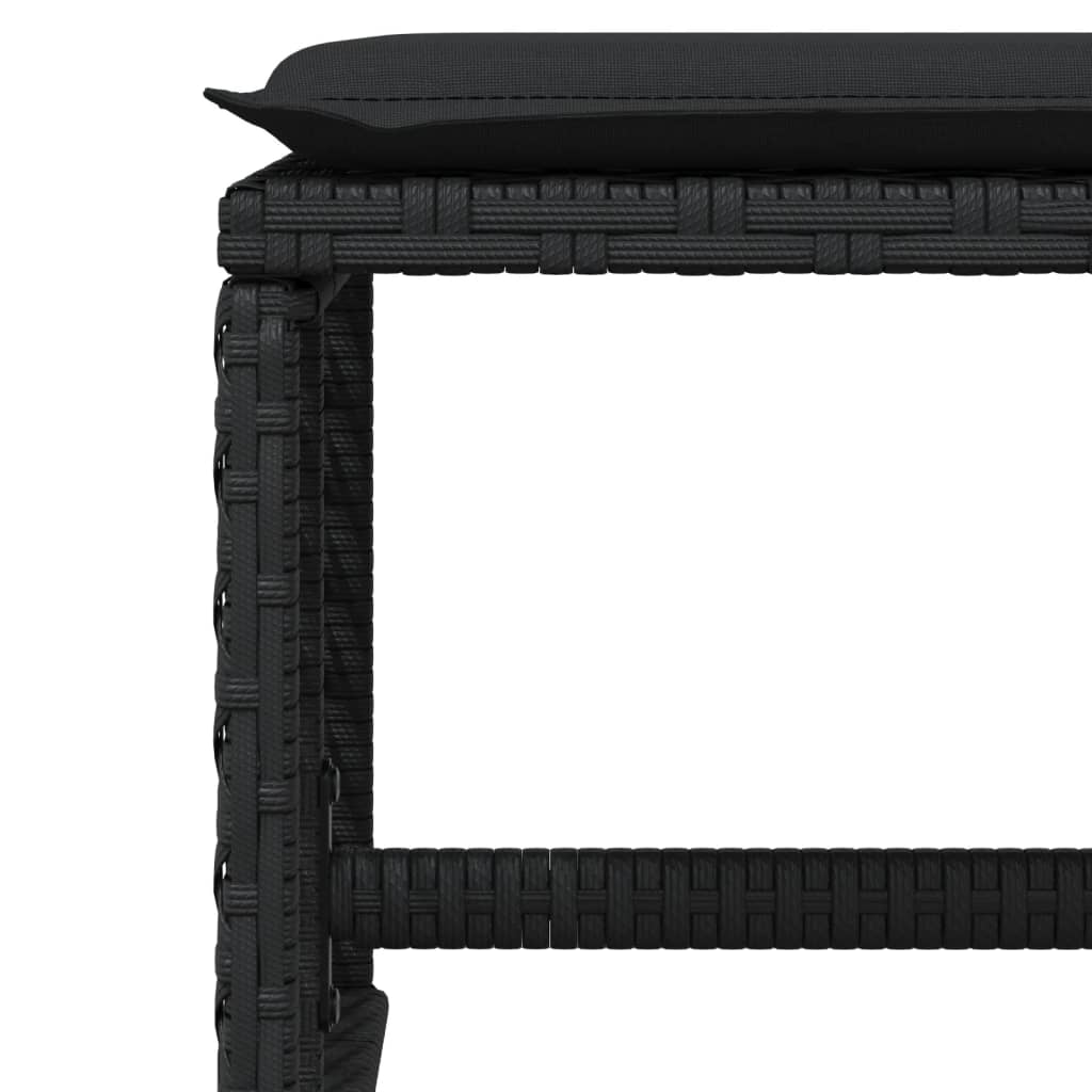 11-delige Tuinset met kussens poly rattan zwart is nu te koop bij PeponiXL, paradijselijk wonen!