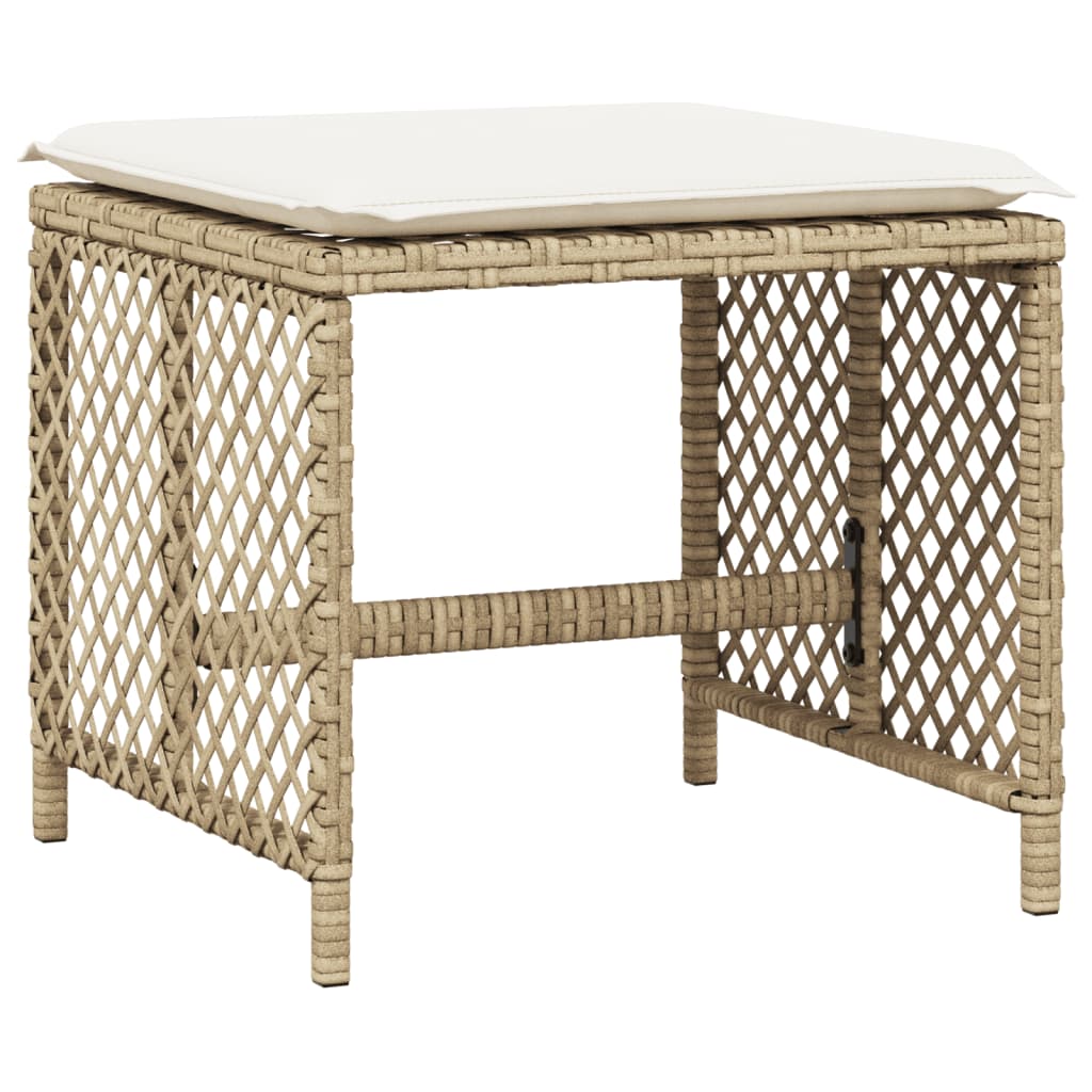 11-delige Tuinset met kussens poly rattan beige is nu te koop bij PeponiXL, paradijselijk wonen!