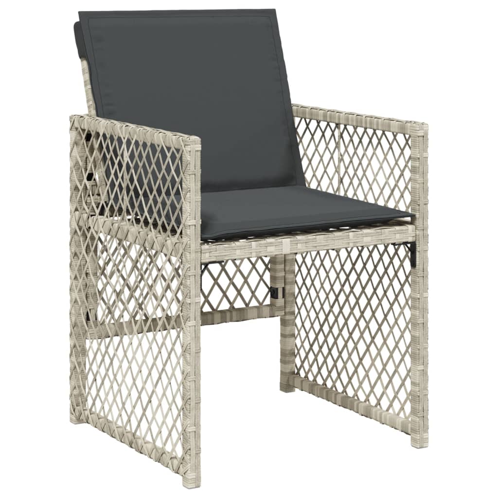 11-delige Tuinset met kussens poly rattan lichtgrijs is nu te koop bij PeponiXL, paradijselijk wonen!