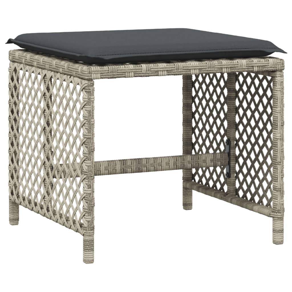 11-delige Tuinset met kussens poly rattan lichtgrijs is nu te koop bij PeponiXL, paradijselijk wonen!