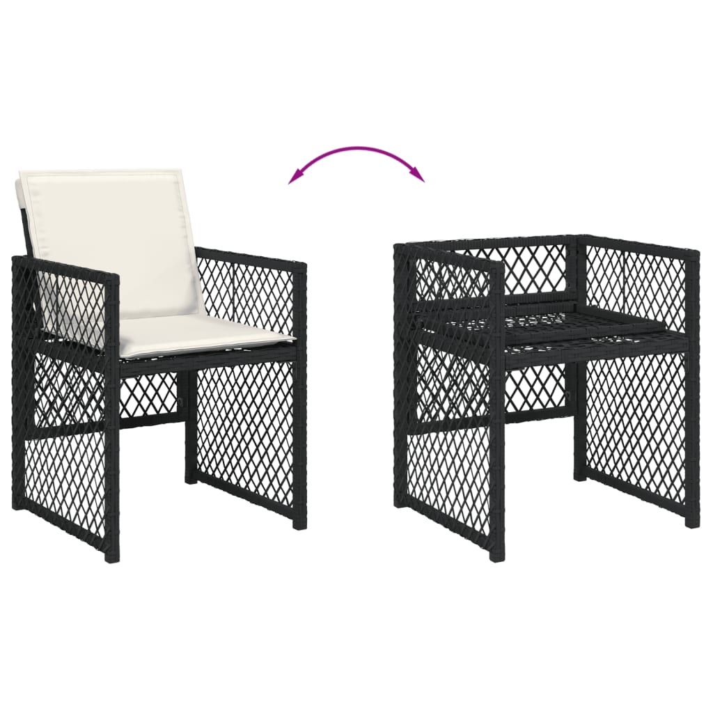 13-delige Tuinset met kussens poly rattan zwart is nu te koop bij PeponiXL, paradijselijk wonen!
