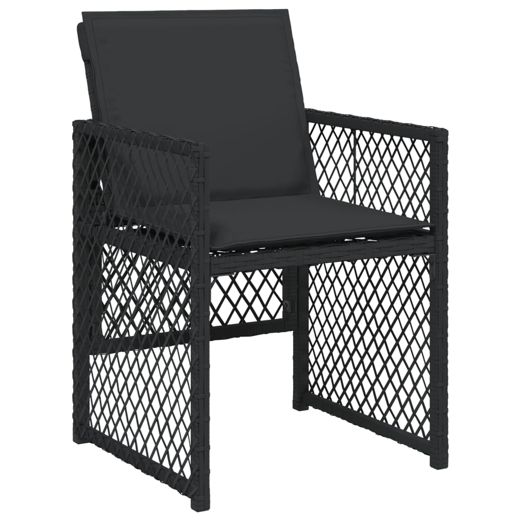 15-delige Tuinset met kussens poly rattan zwart is nu te koop bij PeponiXL, paradijselijk wonen!