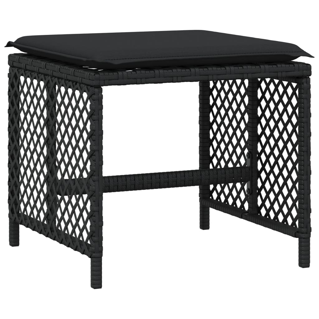 15-delige Tuinset met kussens poly rattan zwart is nu te koop bij PeponiXL, paradijselijk wonen!