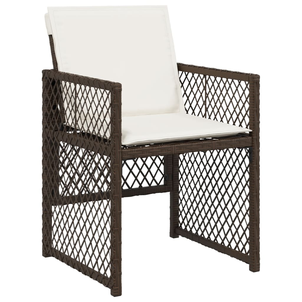15-delige Tuinset met kussens poly rattan bruin is nu te koop bij PeponiXL, paradijselijk wonen!