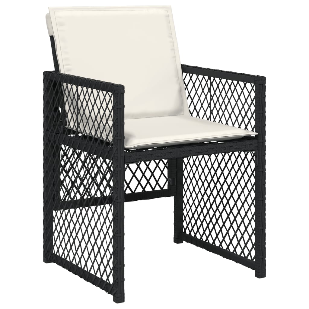 17-delige Tuinset met kussens poly rattan zwart is nu te koop bij PeponiXL, paradijselijk wonen!