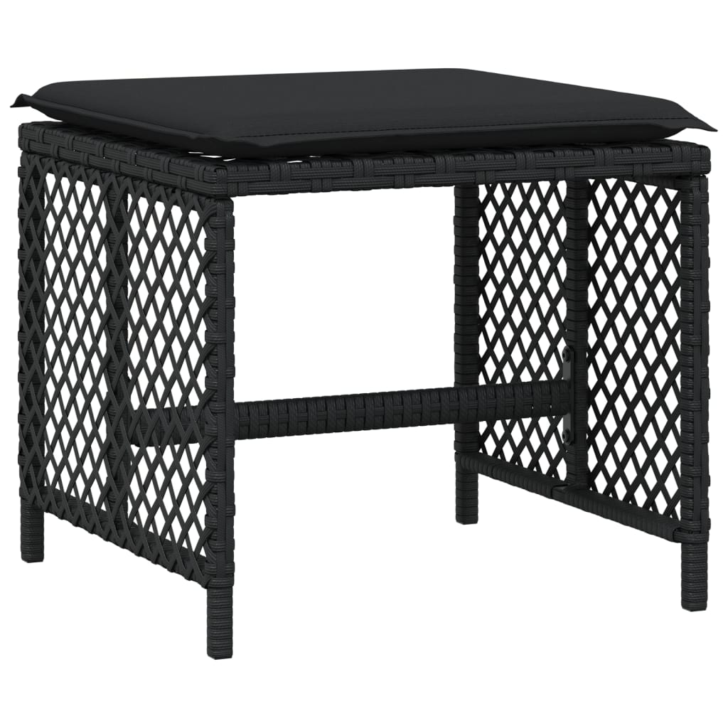 17-delige Tuinset met kussens poly rattan zwart is nu te koop bij PeponiXL, paradijselijk wonen!