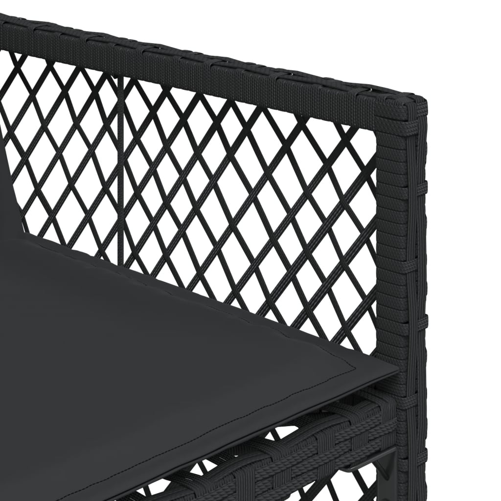17-delige Tuinset met kussens poly rattan zwart is nu te koop bij PeponiXL, paradijselijk wonen!