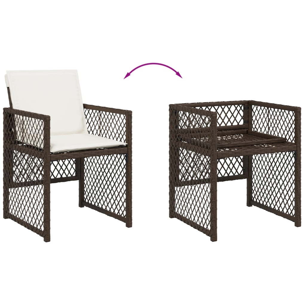 17-delige Tuinset met kussens poly rattan bruin is nu te koop bij PeponiXL, paradijselijk wonen!