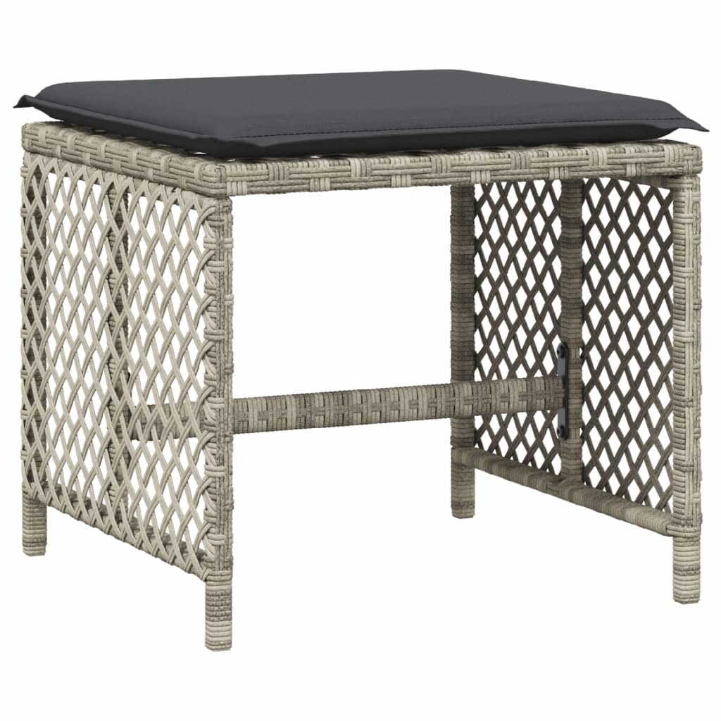 17-delige Tuinset met kussens poly rattan lichtgrijs is nu te koop bij PeponiXL, paradijselijk wonen!