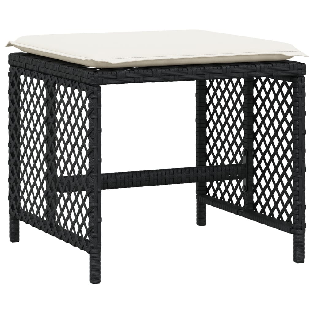 17-delige Tuinset met kussens poly rattan zwart is nu te koop bij PeponiXL, paradijselijk wonen!