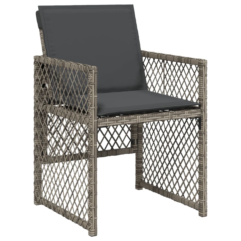 9-delige Tuinset met kussens poly rattan grijs is nu te koop bij PeponiXL, paradijselijk wonen!